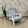 Кресло для отдыха Неаполь Модель 9 без лозы (Молочный дуб/Ткань Светло-серый Verona Light Grey)