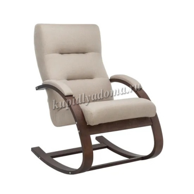 Кресло-качалка Leset Милано (Орех/Ткань рогожка бежевый Малмо 05)