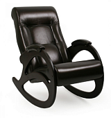 Кресло-качалка Орион Модель 4 (Венге-эмаль/Экокожа Коричневый Oregon perlamutr 120)