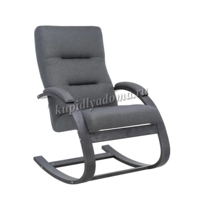 Кресло-качалка Leset Милано (Венге/Ткань рогожка серый Малмо 95)