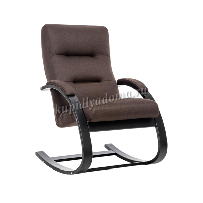 Кресло-качалка Leset Милано (Венге/Ткань рогожка коричневый Малмо 28)