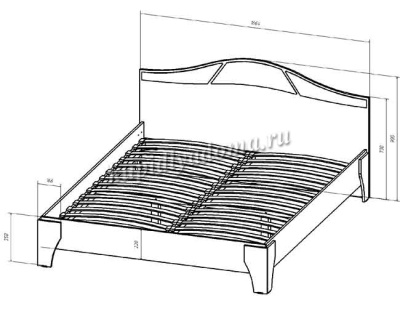 Кровать Верона 2-х спальная 1.6 с ортопедическим основанием (Ясень шимо темный/Ясень шимо светлый)