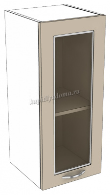 Шкаф навесной Аллегро Н300СТ (Дуб седой/Белый)