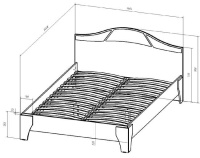 кровать 1400 ясень корпус